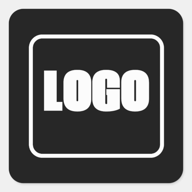 Einfaches Marketing-Logo für Unternehmen Quadratischer Aufkleber (Vorderseite)