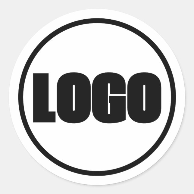 Einfaches Marketing-Logo für Unternehmen Runder Aufkleber (Vorderseite)