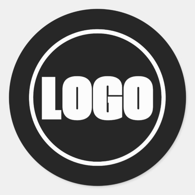 Einfaches Marketing-Logo für Unternehmen Runder Aufkleber (Vorderseite)
