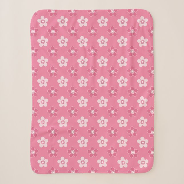einfaches, massives rosa Muster, kleiner Fluss Sherpadecke (Vorderseite)