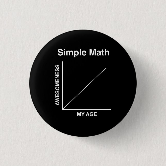 Einfaches Mathe Button (Vorderseite)