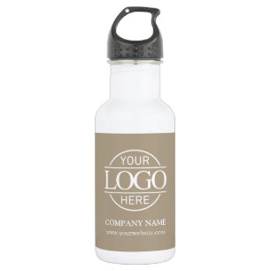 Einfaches Maulesel-Beige-Unternehmenslogo Edelstahlflasche