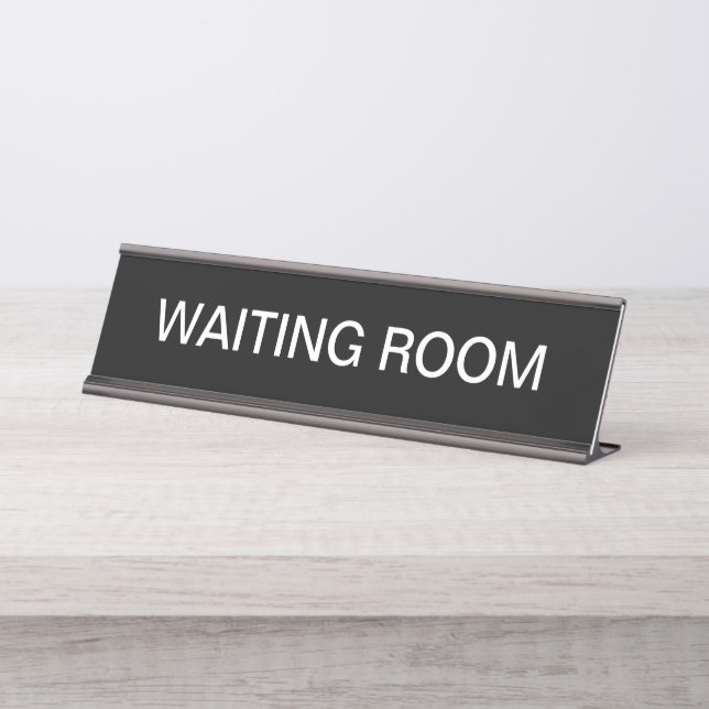 Einfaches medizinisches Büro Warte Zimmerzeichen Schreibtischnamensplakette (Vorderseite )