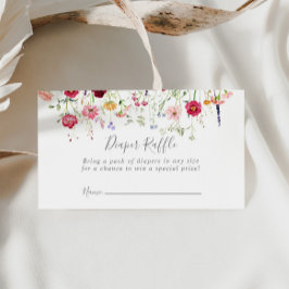 Einfaches Mehrfarben-Wildblume-Windeln-Raffelticke Begleitkarte