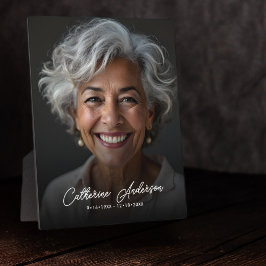 Einfaches Memorial-Foto und benutzerdefinierter Te Fotoplatte