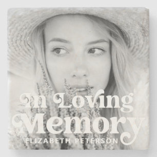 Einfaches Memorial für benutzerdefiniertes Foto i Steinuntersetzer