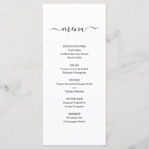 Einfaches Menü für Wedding oder anderen besonderen Programm