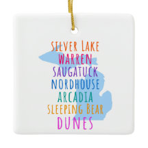 Einfaches Michigan Sleeping Bears Dunes-Ornament
