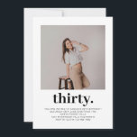 Einfaches Minimal Foto 30. Geburtstag Einladung<br><div class="desc">Einfaches Minimal Foto 30. Geburtstag Einladung</div>
