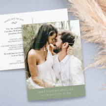 Einfaches Minimal-Grosses Foto-Hochzeit speichern