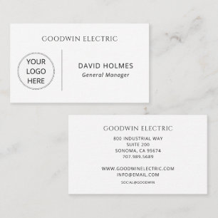 Einfaches Minimal Logo Visitenkarte