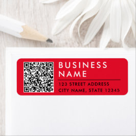 Einfaches Minimal Modern Red Schwarz-weiß Web QR C