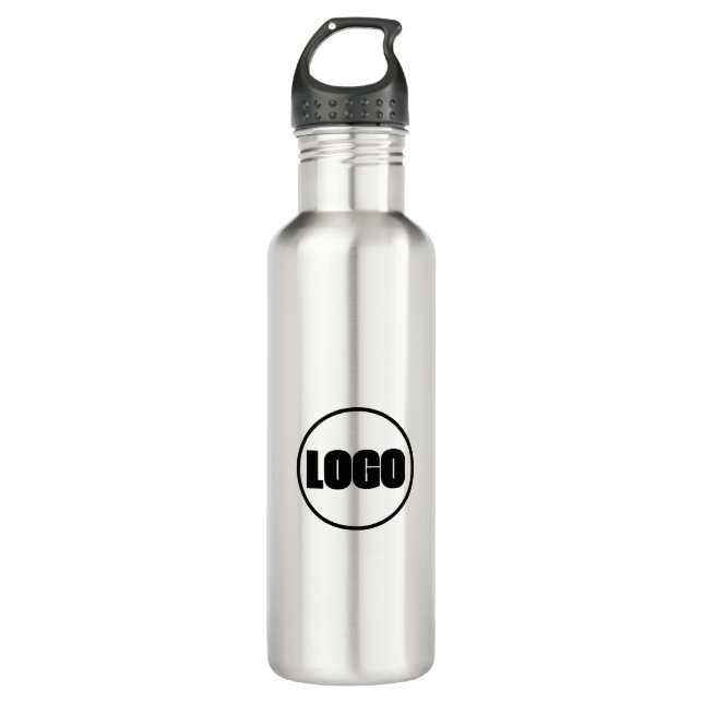 Einfaches Minimal-Unternehmen Werbeaktion Silver B Edelstahlflasche (Vorderseite)