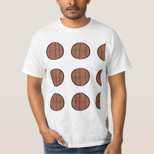 einfaches minimales Basketball Baseball Brunn Cust T-Shirt