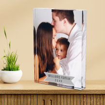 Einfaches minimales Foto und Name einer modernen F