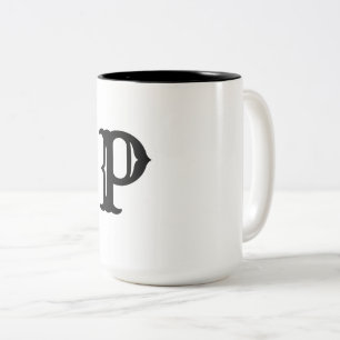 einfaches minimales fügen Sie Ihren Text hinzu Mon Zweifarbige Tasse