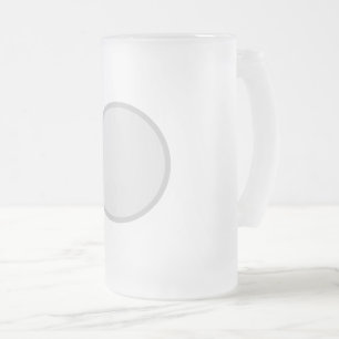 einfaches minimales Fügen Sie Ihren Text Monogramm Mattglas Bierglas