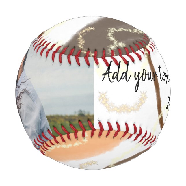 einfaches minimales individuelles Namensmonogramm  Baseball (Vorderseite)