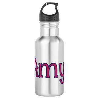 einfaches minimales individuelles Namensmonogramm Edelstahlflasche