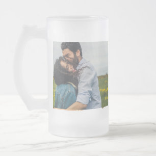 einfaches minimales individuelles Namensmonogramm Mattglas Bierglas