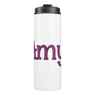 einfaches minimales individuelles Namensmonogramm Thermosbecher