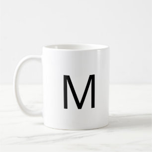 einfaches minimales Monogramm-Logo füge deinen Kaf Kaffeetasse