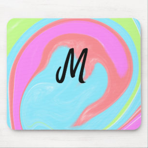 einfaches minimales Monogramm-Logo personalisierte Mousepad