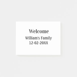 einfaches minimales Monogramm-Logo personalisierte Post-it Klebezettel