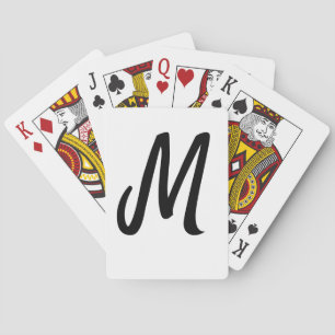 einfaches minimales Monogramm-Logo personalisierte Spielkarten