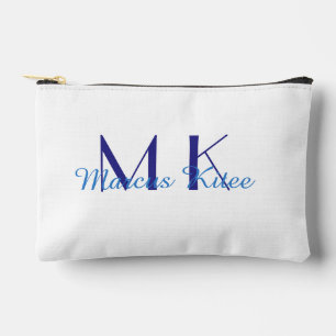 einfaches minimales Monogramm personalisierter Nam Zubehörtasche