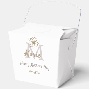 einfaches minimales Muttertagsmonogramm goldgrau f Geschenkschachtel