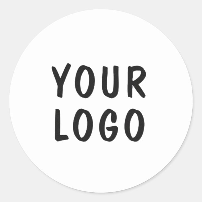 Einfaches, minimales und elegantes Logo Runder Aufkleber (Vorderseite)