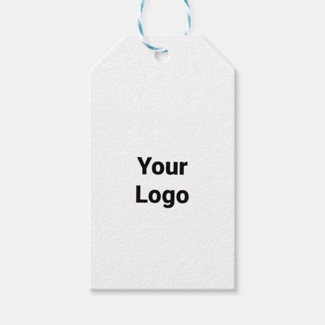 Einfaches, minimales und individuelles Logo Geschenkanhänger (Vorderseite)
