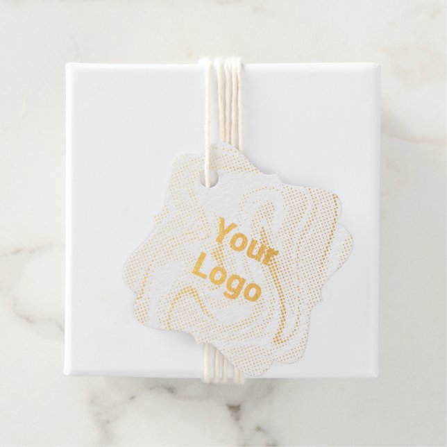 Einfaches, minimales und individuelles Logo Geschenkanhänger (Mit Box)