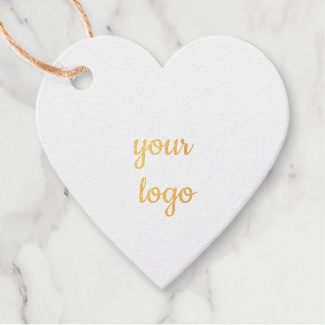 Einfaches, minimales und individuelles Logo Geschenkanhänger (Vorderseite)