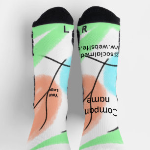 Einfaches, minimales und individuelles Logo Socken