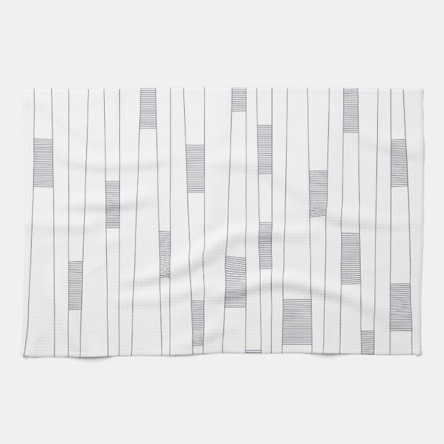 Einfaches, minimales und modernes Linienbild Geschirrtuch (Horizontal)