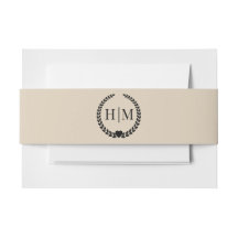 Einfaches minimalistisch warmes Sand-Monogramm
