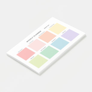 Einfaches Minimalistisch Weekly-Planner Post-it Klebezettel