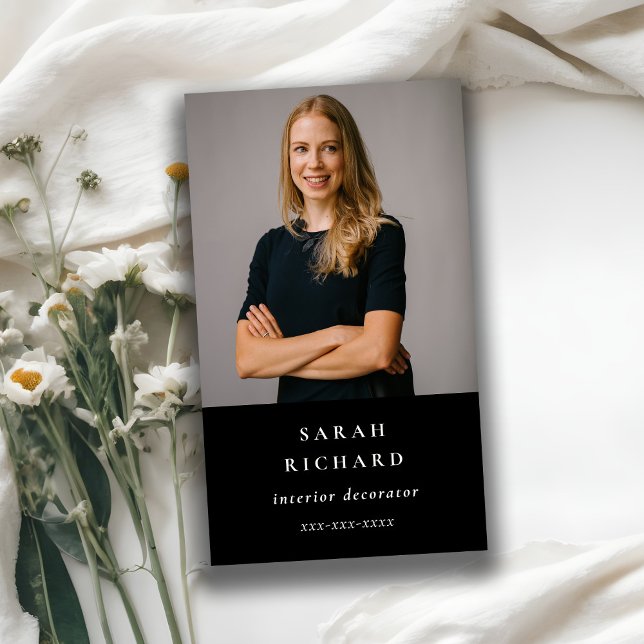 Einfaches Minimalistisches Berufliches Foto Visitenkarte (Von Creator hochgeladen)