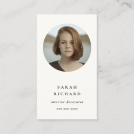 Einfaches Minimalistisches Berufliches Foto Visitenkarte