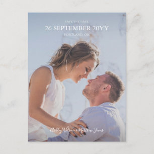 Einfaches Minimalistisches Design Save the Date Po Einladungspostkarte
