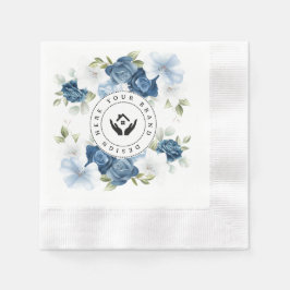 Einfaches Minimalistisches Floral-Logo Serviette