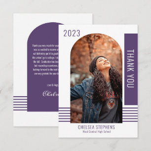 Einfaches Minimalistisches Foto 2022 Abschluss Vie Dankeskarte