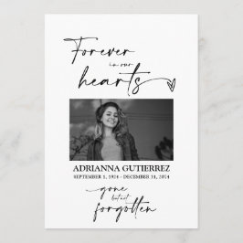 Einfaches Minimalistisches Foto-Beerdigungsprogram Programm