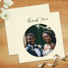 Einfaches Minimalistisches Foto Hochzeit Vielen Da Mitteilungskarte