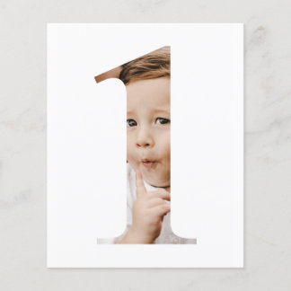 Einfaches Minimalistisches Foto zum ersten Geburts Flyer