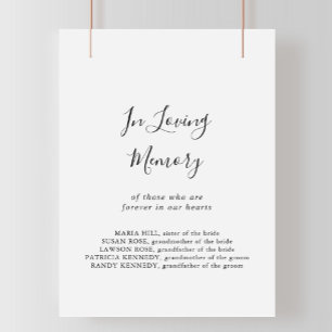 Einfaches minimalistisches Gedenkzeichen Poster