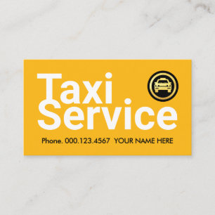 Einfaches minimalistisches gelbes Taxi-Auto Visitenkarte