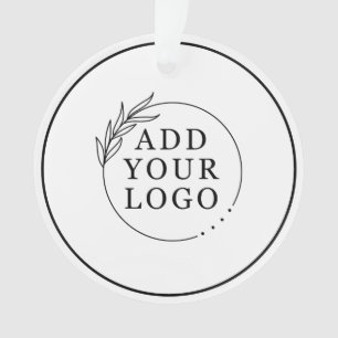 Einfaches minimalistisches Geschäftslogo Promo Wei Ornament